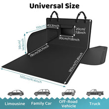 Carica l'immagine nel visualizzatore di Gallery, KYG Telo Auto per Cani Universale Impermeabile e Resistente Telo Bagagliaio Auto con Protezione Laterale Telo Cane Auto Bagagliaio Facile da Pulire per Auto, SUV e Camion, 185 * 105 * 38cm - Nero
