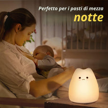 Carica l'immagine nel visualizzatore di Gallery, Tremdwoto lampada gatto Luce notturna per bambini, 7 Colore Lampada da notte per gatti Luce notturna a batteria per came