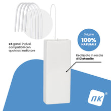 Carica l'immagine nel visualizzatore di Gallery, NK Umidificatore per Radiatore Ceramica Bianco - Set 4 Dolomite Gancio