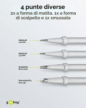 Carica l'immagine nel visualizzatore di Gallery, FixPoint - Kit di Punte per Saldatore Analogico, 4 Pezzi
