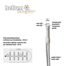 Carica l'immagine nel visualizzatore di Gallery, Hellum luci fiabesche 20 LED, lunghezza 2,85 m, luci fiabesche per interni, classico bianco caldo, <59lm, verde con spin
