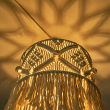 Carica l'immagine nel visualizzatore di Gallery, Arazzo da Parete Fatto Un Mano Paralume Macrame Boho Decor Nappa Arazzo Sfondo Testiera Appeso Un Parete