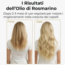 Carica l'immagine nel visualizzatore di Gallery, Olio di Rosmarino per Capelli, Stimola la Crescita e Previene la Caduta, Rinforzante con Lino e Biotina, Nutre il Cuoio 