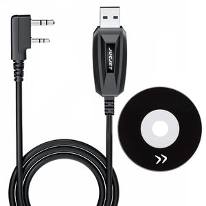 JUCJET Walkie Talkie Cavo di programmazione USB a 2 pin, compatibile con radio Baofeng serie JUCJET UV-5R UV-5RE BF-88E BF-888S Sistema informatico compatibile WinXP / Win7 / Win8 / Win10 (1 pezzo)