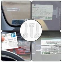 Carica l'immagine nel visualizzatore di Gallery, 3 Pezzi Portadocumenti Auto Trasparente, Porta Parkticket per Parabrezza, Clip Indipendente per Parcheggio, Supporto per