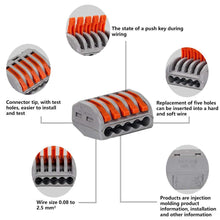 Carica l'immagine nel visualizzatore di Gallery, CESFONJER Connettori compatti per conduttori, Premium PCT-212/213/214/215 Kit assortimento di dadi, morsettiera Connetto