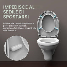 Carica l'immagine nel visualizzatore di Gallery, Ibergrif M41002 Sedile WC O Forma Chiusura Ammortizzata Bianco