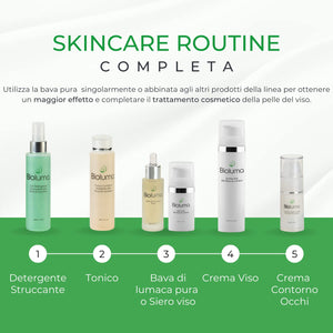 Bioluma Bava di Lumaca Pura 30ml 100% Made in Italy Idratante Lenitivo Antiage per Viso Collo Decolletè Purificante Normalizzante Coadiuvante Trattamento Rughe Pelle Secca Grassa Mista