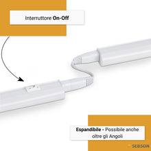 Carica l'immagine nel visualizzatore di Gallery, SEBSON Lampada LED Sottopensile Cucina 30cm con Spina e Interruttore, 5W