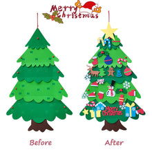 Carica l'immagine nel visualizzatore di Gallery, LUOHONG Albero Natale Feltro per Bambini, 32 Ornamenti Staccabili Regali di Natale di Nuovo Anno per Bambini, Decorazioni Natale per Pareti di Porte