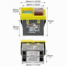 Carica l'immagine nel visualizzatore di Gallery, QWORK® Interruttore di sicurezza KJD6 5E4 AC250V 6(4) A, IP55, interruttore per utensili, pulsante di avvio, interruttor