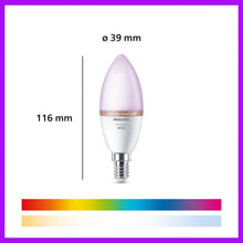 Carica l'immagine nel visualizzatore di Gallery, Philips Smart Lighting, Lampadina LED smart C37 E14, Confezione da 2