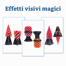 Carica l'immagine nel visualizzatore di Gallery, 3PCS Impossible Cone, 3D Stampato Spiral Cone Fidget Toy, Impossible Pyramid Passthrough Sculpture, Desktop Spirale Cono