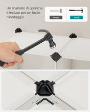 Carica l'immagine nel visualizzatore di Gallery, SONGMICS Scarpiera Componibile, Scaffale a 16 Cubi Modulari, Guardaroba
