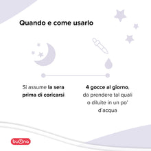Carica l'immagine nel visualizzatore di Gallery, Buona Circadiem Melatonina Bambini Gocce 20 ml, Melatonina Pura al 99%, Contribuisce alla Riduzione del Tempo Richiesto 