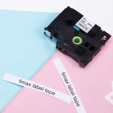 Carica l&#39;immagine nel visualizzatore di Gallery, Nastro per Etichette Fimax Compatibile In sostituzione di Brother P-touch Laminato Tape Cassetta TZe-231 12mm per PT-H107B H105 H200 H100LB H100R 1000 1010 P300BT H110 (Bianco, 5Pz.)