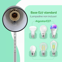 Carica l'immagine nel visualizzatore di Gallery, Aigostar Lampada da Scrivania Vintage, Lampada da Tavolo con Cavo da 153 cm, Lampadina Non Inclusa, Compatibile con Lamp