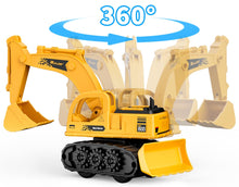 Carica l&#39;immagine nel visualizzatore di Gallery, GizmoVine Escavatore Giocattolo, Ruspa, 2 in 1 Camion a Frizione Modellini con Bulldozer, Parti Resistenti e Flessibili, Spiaggia Macchinine per Bambini 2 3 4 5 Anni, Regalo di Compleanno
