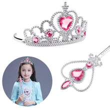 Carica l'immagine nel visualizzatore di Gallery, Vicloon Accessori Principessa, Principessa Corona e Principessa Bacchetta, Accessori Abito per Carnival Birthday Party F