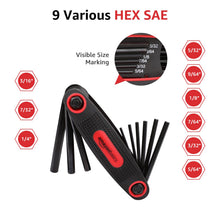 Carica l'immagine nel visualizzatore di Gallery, Amazon Basics - Set chiavi a Brugola, Varie Misure per Fai-Da-Te, Misure Metriche, SAE, Torx, Utensili Portatili per Uso