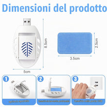 Carica l'immagine nel visualizzatore di Gallery, AOOWU Portatile Repellente per Insetti, 30 Pezzi Piastrine Antizanzare, USB Mosquito Killer Repeller, Elettrico per zanz