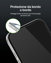 Carica l'immagine nel visualizzatore di Gallery, Belkin ScreenForce UltraGlass 2 Pellicola Vetro per iPhone 16, antigraffio, con durezza di 9H, include un supporto di al
