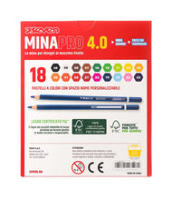 Carica l'immagine nel visualizzatore di Gallery, Seven Set Matite Colorate - Scatola da 18 pz - Confezione Pastelli Scuola, Ufficio - MINA 4.0 - Spazio Etichetta Nome