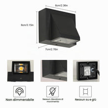 Carica l'immagine nel visualizzatore di Gallery, Applique da Parete Esterno 2 Pezzi, IP65 Lampada da Parete LED Moderno, 5W Luce Bianca 6500K Applique da Esterno per Gia