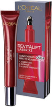 Carica l'immagine nel visualizzatore di Gallery, L'Oréal Paris Contorno Occhi Revitalift Laser X3, Azione Antirughe Anti-Età con Acido Ialuronico e Pro-Xylane, 15 ml