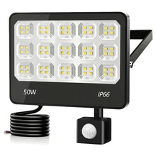 Carica l'immagine nel visualizzatore di Gallery, Faretto Led da Esterno con Sensore di Movimento, 1 Pezzi 50W 5000LM Faro Led Esterno 6500K Bianca Fredda, IP66 Impermeab