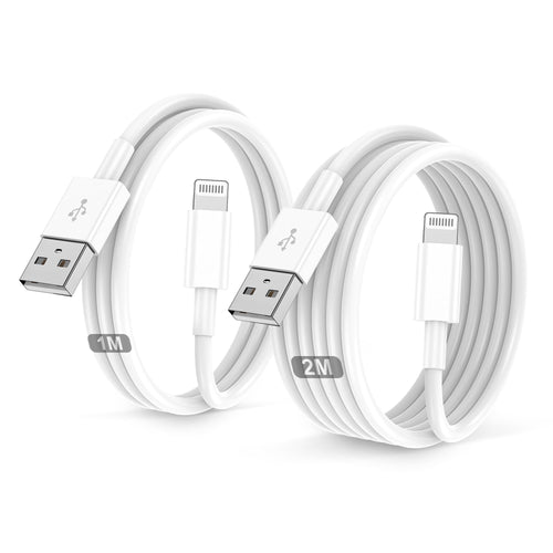 Cavo For IPhone Originale Per Apple Certificato MFi,Cavetto USB Lightning Ricarica 2Pezzi 1M+2M Per iPhone 14/13/12/11/Pro/Pro Max/Min/XR/XS/X 8/7/6s/6/5/Plus/SE/SE 2/iPad Mini 4 caricatore cavi