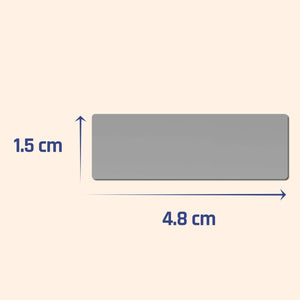 150 pezzi, Gratta e Vinci Personalizzato Adesivi, Scratch Sticker - 48 x 15mm, Grigio Rettangolo