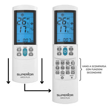 Carica l'immagine nel visualizzatore di Gallery, Superior AirCo PLUS - Telecomando Universale per Climatizzatori - 4000 codici - Ampio Display Retroilluminato - Timer No