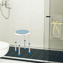 Carica l'immagine nel visualizzatore di Gallery, Bakaji Sgabello Bagno in Alluminio Altezza Regolabile Sedile Doccia Sedia Vasca Ausilio per Anziani, Piedini in gomma An