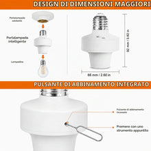 Carica l'immagine nel visualizzatore di Gallery, QIACHIP Portalampada E27 con Telecomando, Adattatore Lampadina Senza Fili