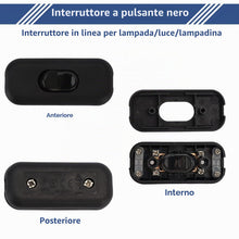 Carica l'immagine nel visualizzatore di Gallery, 2 Pezzi Nero Interruttore Torpedo 6A 250V, Interruttore in Linea Bipolare, Interruttori a Cavo in Linea, per 2 O 3 Linea