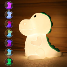 Carica l'immagine nel visualizzatore di Gallery, Luce Notturna Bambini,7 Colori Lampada USB Ricaricabile Lucina Notte,Silicone, Cameretta, Regalo Neonato