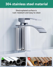 Carica l'immagine nel visualizzatore di Gallery, ANYCEE Rubinetto Bagno Lavabo a Cascata, Miscelatore Lavabo Bagno con Altezza Bocca 8,5cm, Miscelatore Lavabo a Cascata con Acqua Calda e Fredda