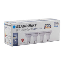 Carica l'immagine nel visualizzatore di Gallery, BLAUPUNKT GU10 riflettore 5W 500lm 4000K Bianco Neutro, Confezione da 4