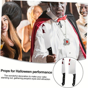 Boolavard Halloween Coltello finto Fai da te Decorazioni spaventose Festa in costume Horror Puntelli Cosplay Regali (Coltello 1)