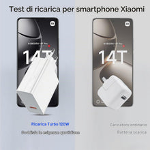 Carica l'immagine nel visualizzatore di Gallery, 120W Caricatore Rapido Adattatore USB per Xiaomi,Caricatore Turbo con Cavo USB C 2m per Xiaomi 14 Ultra 14T 13T 13 12T 1