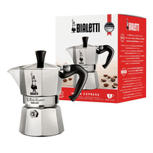 Carica l'immagine nel visualizzatore di Gallery, Bialetti Caffettiera Moka Express, Manico anti scottatura, Non adatta a induzione, 1 Tazze (60 ml), Alluminio