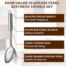 Carica l'immagine nel visualizzatore di Gallery, Homquen Utensili Cucina Set 4 Pezzi, Set di Utensili da Cucina in Acciaio Inossidabile, Set di Spatole per Utensili da Cucina, Mestoli Cucina, Accessori per Gadget da Cucina Essenziali per la Casa