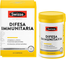 Carica l'immagine nel visualizzatore di Gallery, SWISSE Difesa Immunitaria - Integratore Difese Immunitarie con Vitamina C Magnesio Zinco ed Echinacea, Integratori Stanchezza e Affaticamento, Formulazione Multinutriente, 60 Compresse, Made in Italy