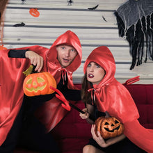 Carica l'immagine nel visualizzatore di Gallery, Aomig Mantello Cappuccio, Mantello Halloween con Cappuccio Lungo Capo Costume, Costume Mantello Medievale Mantello da Va