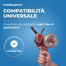 Carica l'immagine nel visualizzatore di Gallery, IMBALLAGGI 2000 - Nastro Adesivo Trasparente in Polipropilene, 6Pz 5cm x 66mt x 76 mm, per Pacchi, Resistente a Strappo 