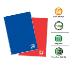 Carica l'immagine nel visualizzatore di Gallery, One Color - Set da 5 Maxi Quaderni A4 - Tinta Unita 5M Quadretti 5mm