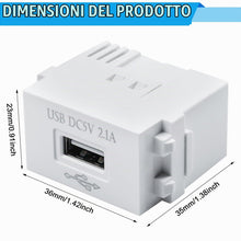 Carica l'immagine nel visualizzatore di Gallery, 3 moduli di alimentazione USB: presa da 220 V su trasformatore da 5 V, presa di ricarica USB da 2,1 A, adattatore di com
