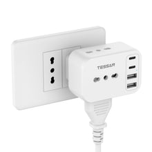 Carica l'immagine nel visualizzatore di Gallery, TESSAN Presa Multipla Salvaspazio da 13A, Multipresa da Parete con 2 USB C