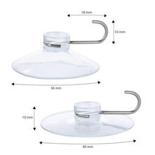 Carica l'immagine nel visualizzatore di Gallery, Nordstern Set di 10 ventose con ganci - Trasparente - Per finestra, bagno e cucina - Ideale per la decorazione della fin